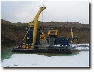 Schwimmbagger Typ Ausleger