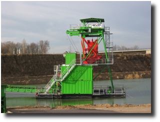 Schwimmbagger Typ Turmgerüst